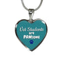 Veterinary Students Jewelry Gift Luxury Heart Necklace - Vet Students are PAWsome-Necklace-I love Veterinary