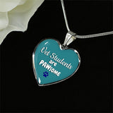 Veterinary Students Jewelry Gift Luxury Heart Necklace - Vet Students are PAWsome-Necklace-I love Veterinary