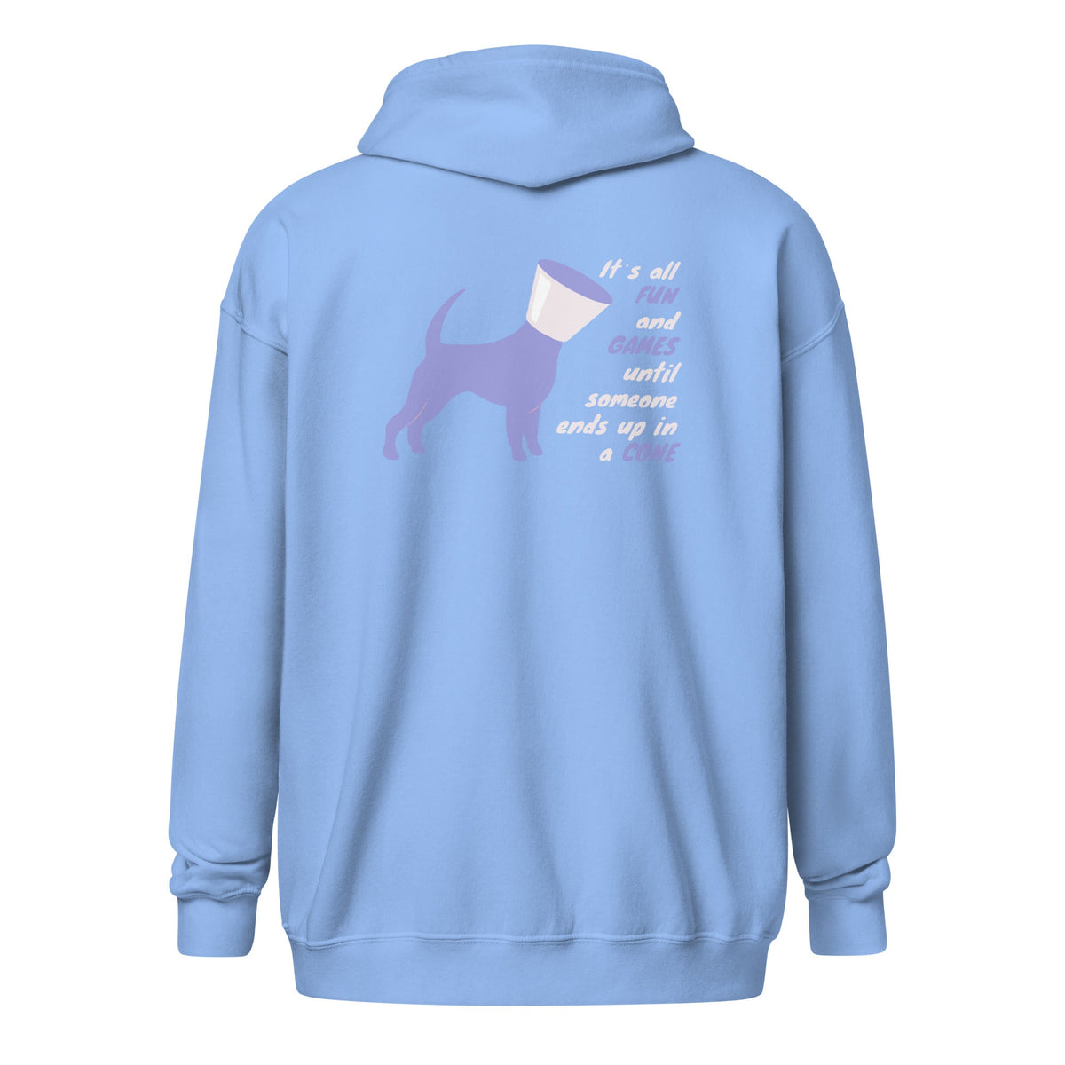 Veterinary - Until someone ends up in a cone Unisex heavy blend zip hoodie-Unisex Zip Hoodie | Gildan 18600-I love Veterinary