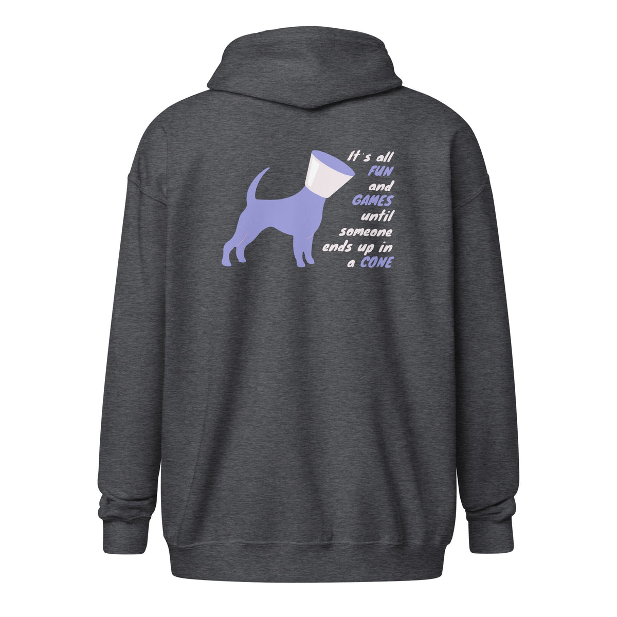 Veterinary - Until someone ends up in a cone Unisex heavy blend zip hoodie-Unisex Zip Hoodie | Gildan 18600-I love Veterinary