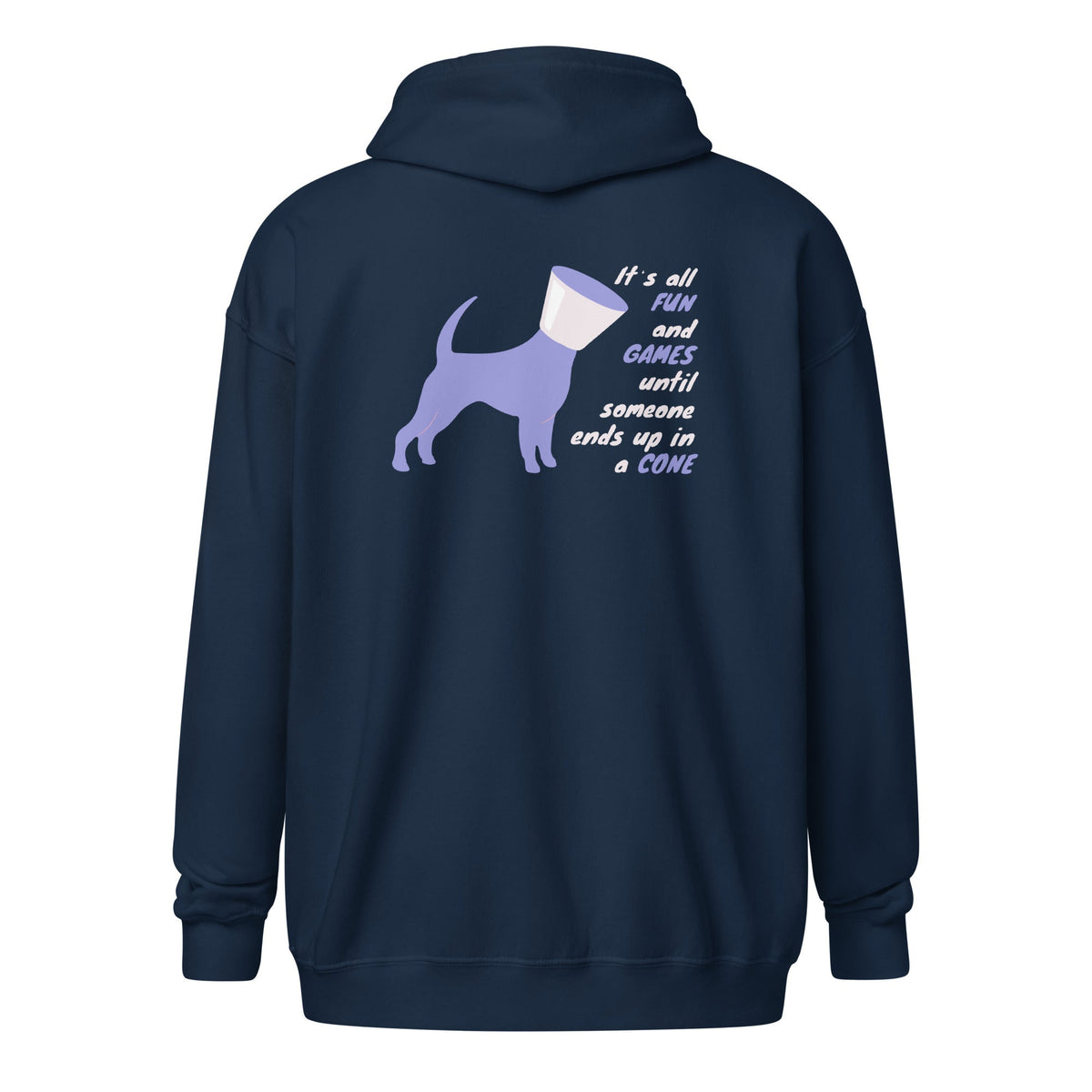 Veterinary - Until someone ends up in a cone Unisex heavy blend zip hoodie-Unisex Zip Hoodie | Gildan 18600-I love Veterinary