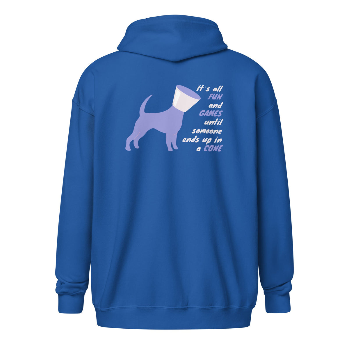 Veterinary - Until someone ends up in a cone Unisex heavy blend zip hoodie-Unisex Zip Hoodie | Gildan 18600-I love Veterinary