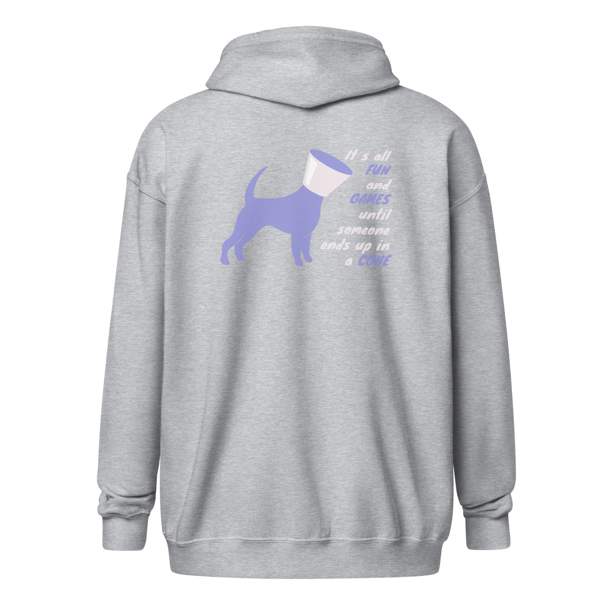 Veterinary - Until someone ends up in a cone Unisex heavy blend zip hoodie-Unisex Zip Hoodie | Gildan 18600-I love Veterinary
