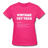 Vintage Vet Tech Gildan Ultra Cotton Ladies T-Shirt-Ultra Cotton Ladies T-Shirt | Gildan G200L-I love Veterinary