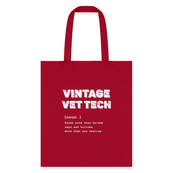 Vintage Vet Tech Tote Bag-Tote Bag | Q-Tees Q800-I love Veterinary