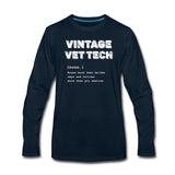 Vintage Vet Tech Unisex Premium Long Sleeve T-Shirt-Men's Premium Long Sleeve T-Shirt | Spreadshirt 875-I love Veterinary
