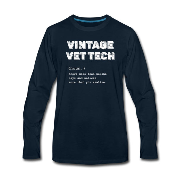 Vintage Vet Tech Unisex Premium Long Sleeve T-Shirt-Men's Premium Long Sleeve T-Shirt | Spreadshirt 875-I love Veterinary