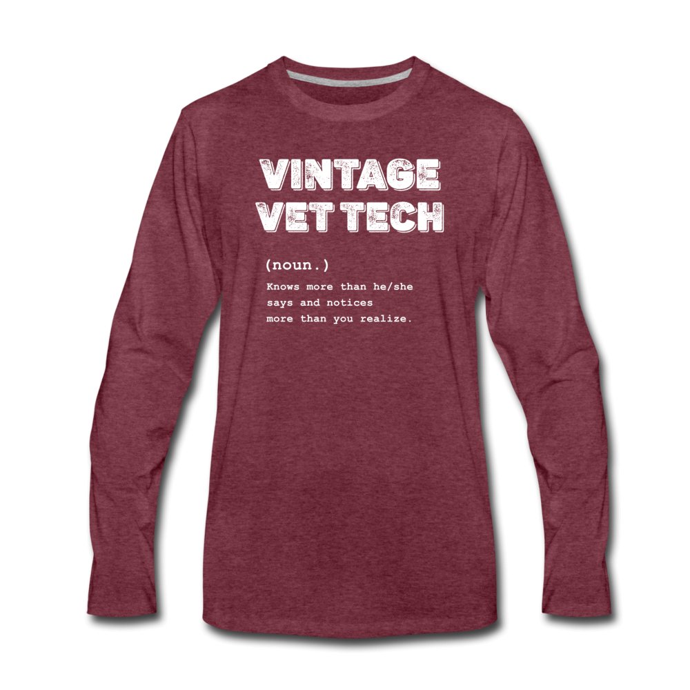 Vintage Vet Tech Unisex Premium Long Sleeve T-Shirt-Men's Premium Long Sleeve T-Shirt | Spreadshirt 875-I love Veterinary
