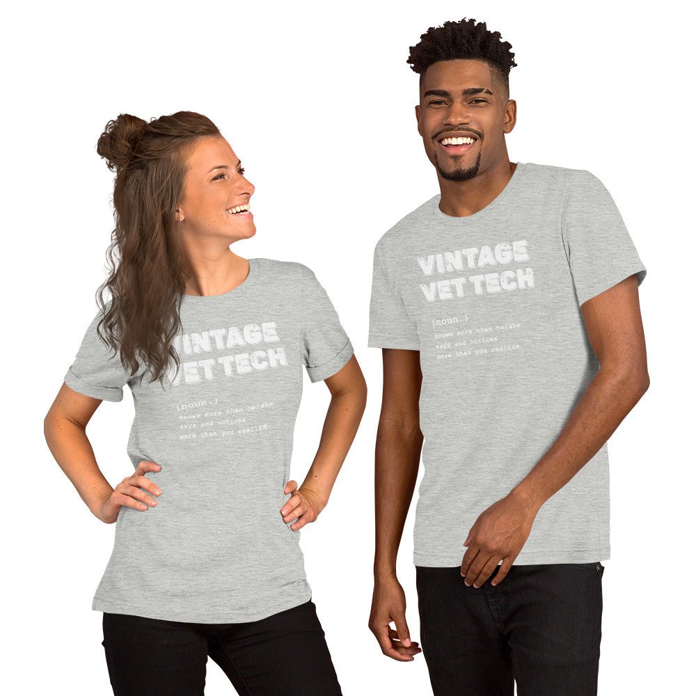 Vintage Vet Tech Unisex T-shirt Bella + Canvas 3001-Unisex Staple T-Shirt | Bella + Canvas 3001-I love Veterinary