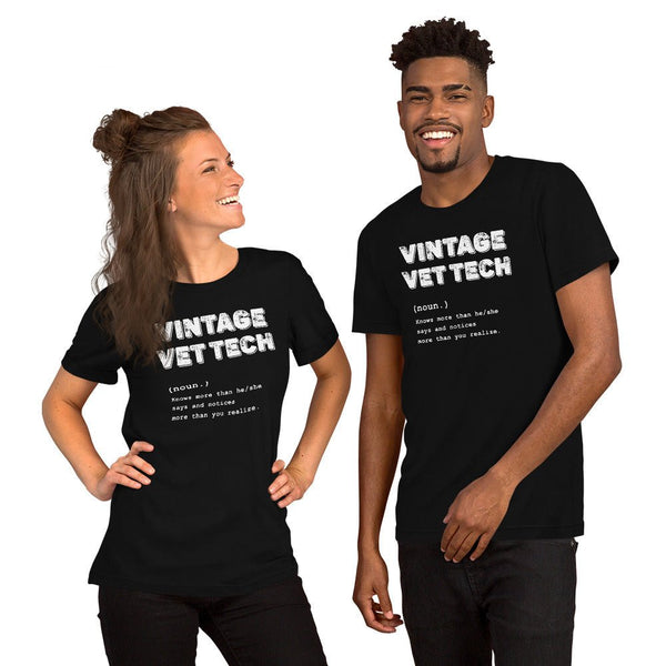 Vintage Vet Tech Unisex T-shirt Bella + Canvas 3001-Unisex Staple T-Shirt | Bella + Canvas 3001-I love Veterinary