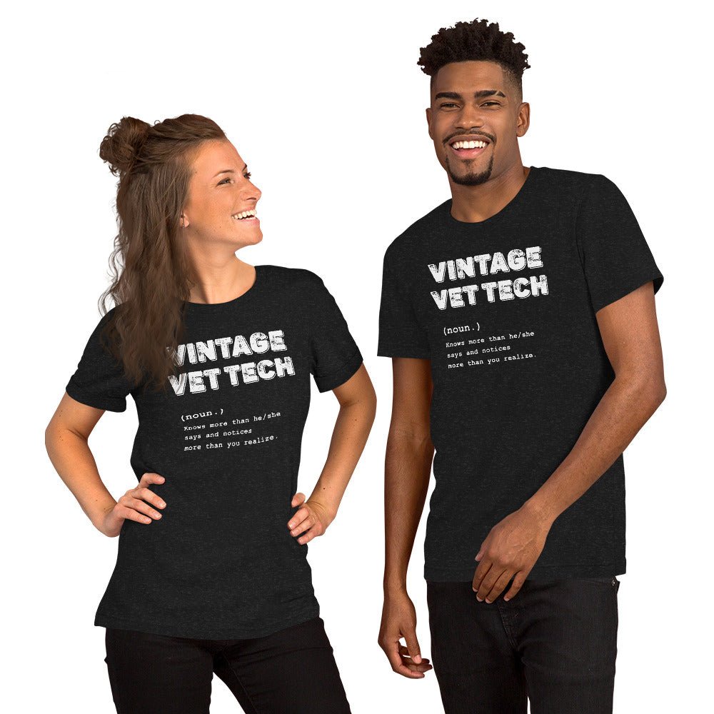 Vintage Vet Tech Unisex T-shirt Bella + Canvas 3001-Unisex Staple T-Shirt | Bella + Canvas 3001-I love Veterinary