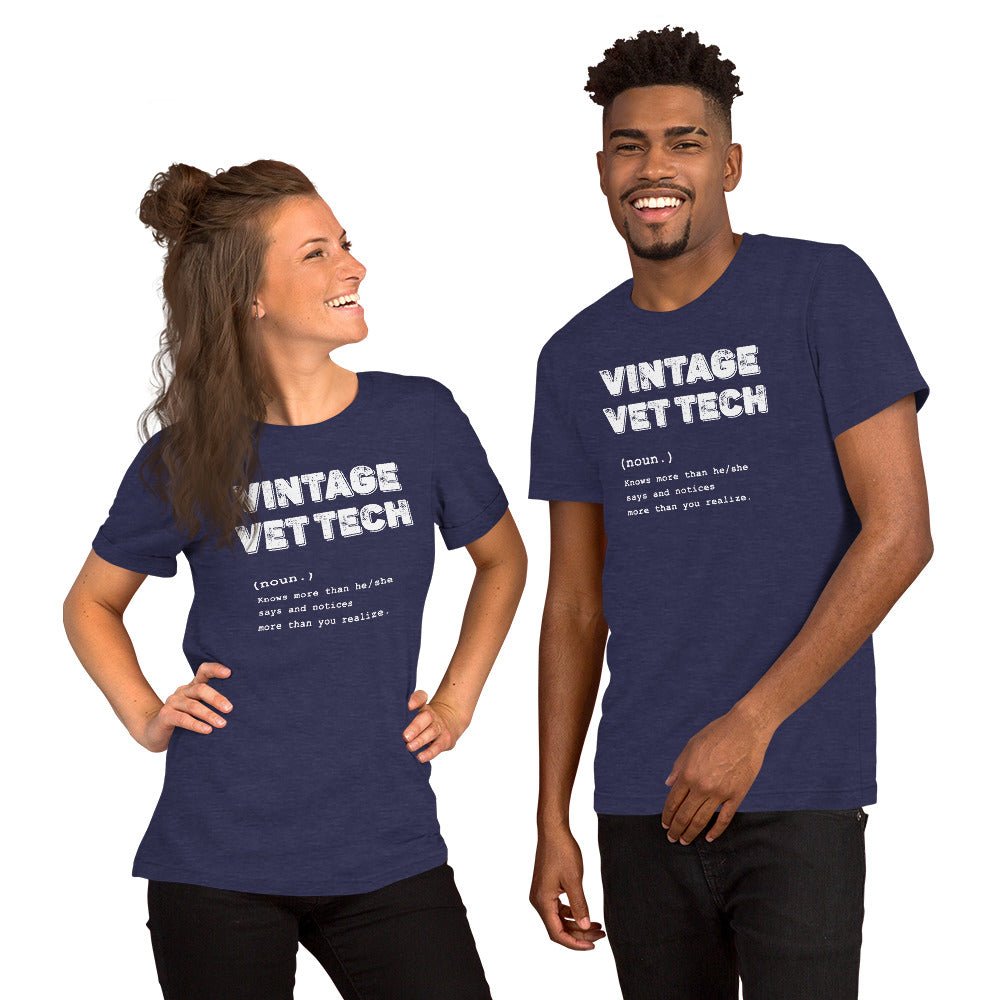 Vintage Vet Tech Unisex T-shirt Bella + Canvas 3001-Unisex Staple T-Shirt | Bella + Canvas 3001-I love Veterinary