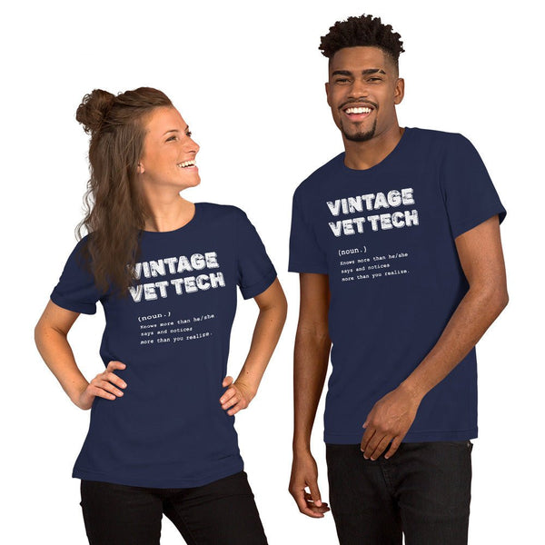 Vintage Vet Tech Unisex T-shirt Bella + Canvas 3001-Unisex Staple T-Shirt | Bella + Canvas 3001-I love Veterinary