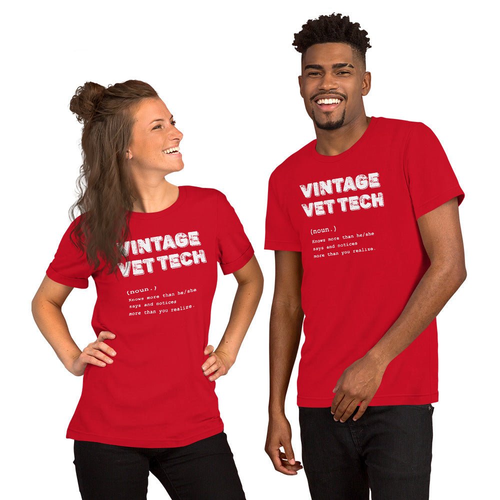 Vintage Vet Tech Unisex T-shirt Bella + Canvas 3001-Unisex Staple T-Shirt | Bella + Canvas 3001-I love Veterinary