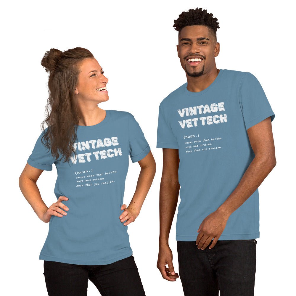 Vintage Vet Tech Unisex T-shirt Bella + Canvas 3001-Unisex Staple T-Shirt | Bella + Canvas 3001-I love Veterinary