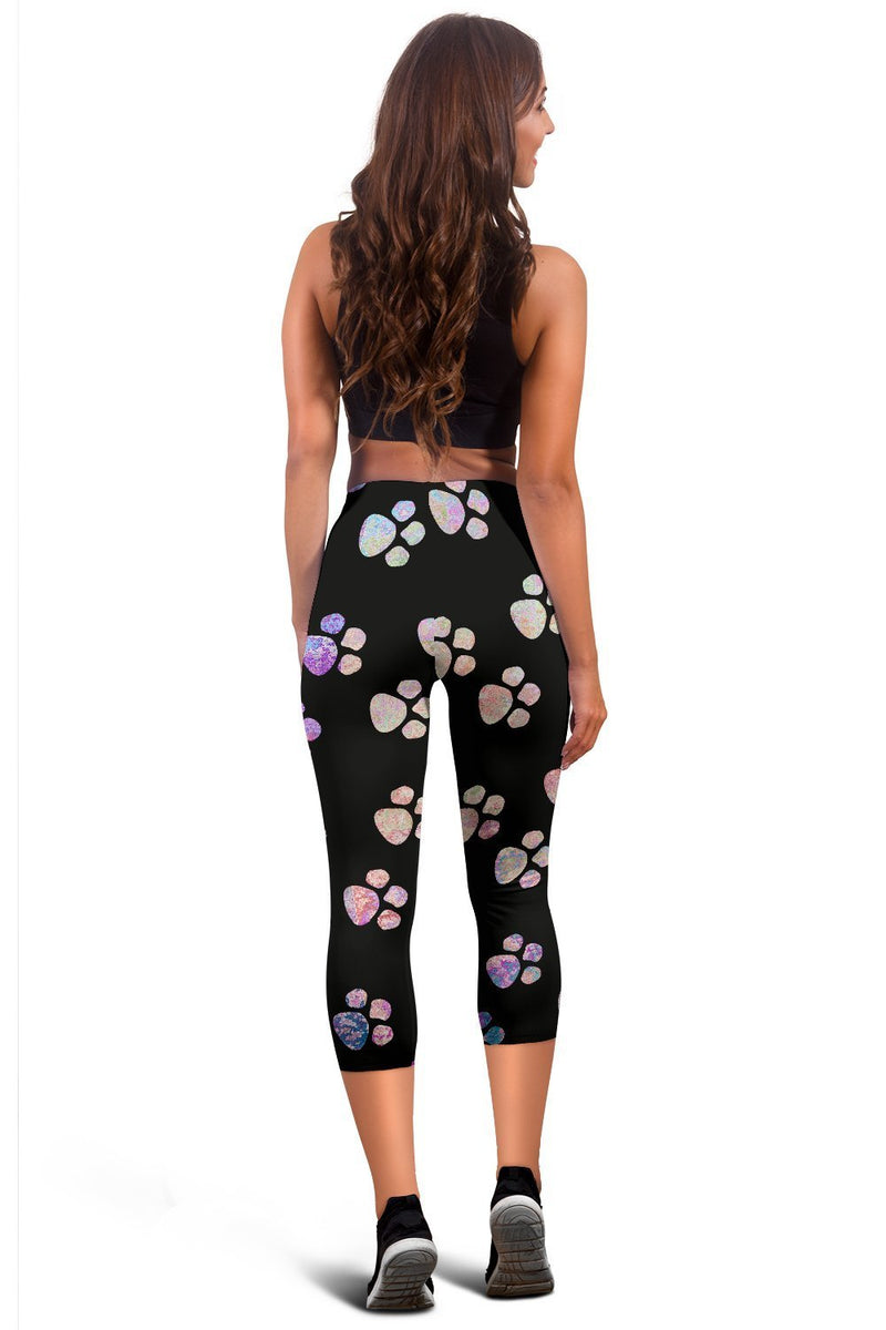 Watercolor Paws Capri Leggings-Leggings-I love Veterinary