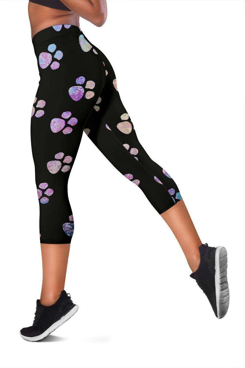 Watercolor Paws Capri Leggings-Leggings-I love Veterinary