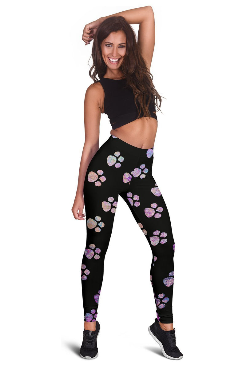 Watercolor Paws Leggings-Leggings-I love Veterinary