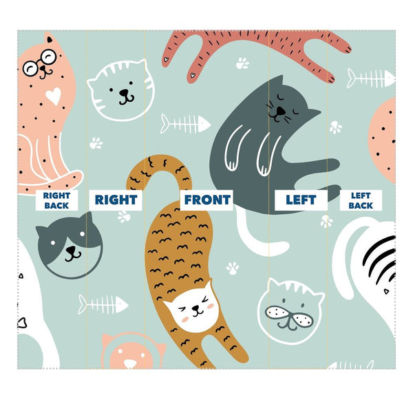 Wavy cats pattern Sublimation Neck Gaiter-Sublimation Neck Gaiter-I love Veterinary