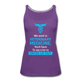 We work in veterinary medicine Women's Tank Top-Women’s Premium Tank Top | Spreadshirt 917-I love Veterinary