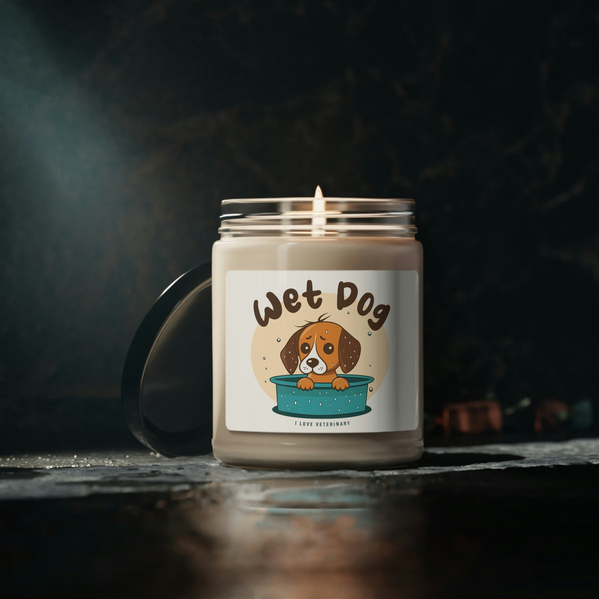 Wet Dog design - Scented Soy Candle-Candles-I love Veterinary