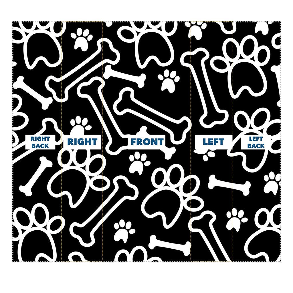 White paws and bones on black pattern Sublimation Neck Gaiter-Sublimation Neck Gaiter-I love Veterinary