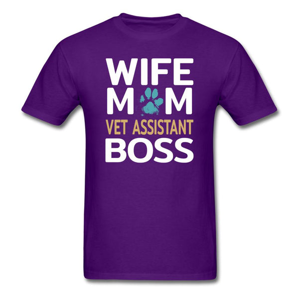 Wife Mom Vet Assistant BOSS Unisex T-shirt-Unisex Classic T-Shirt | Fruit of the Loom 3930-I love Veterinary