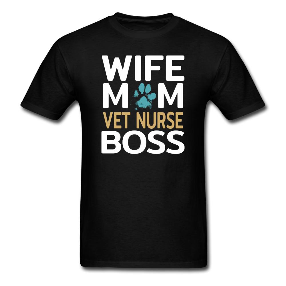 Wife Mom Vet Nurse BOSS Unisex T-shirt-Unisex Classic T-Shirt | Fruit of the Loom 3930-I love Veterinary