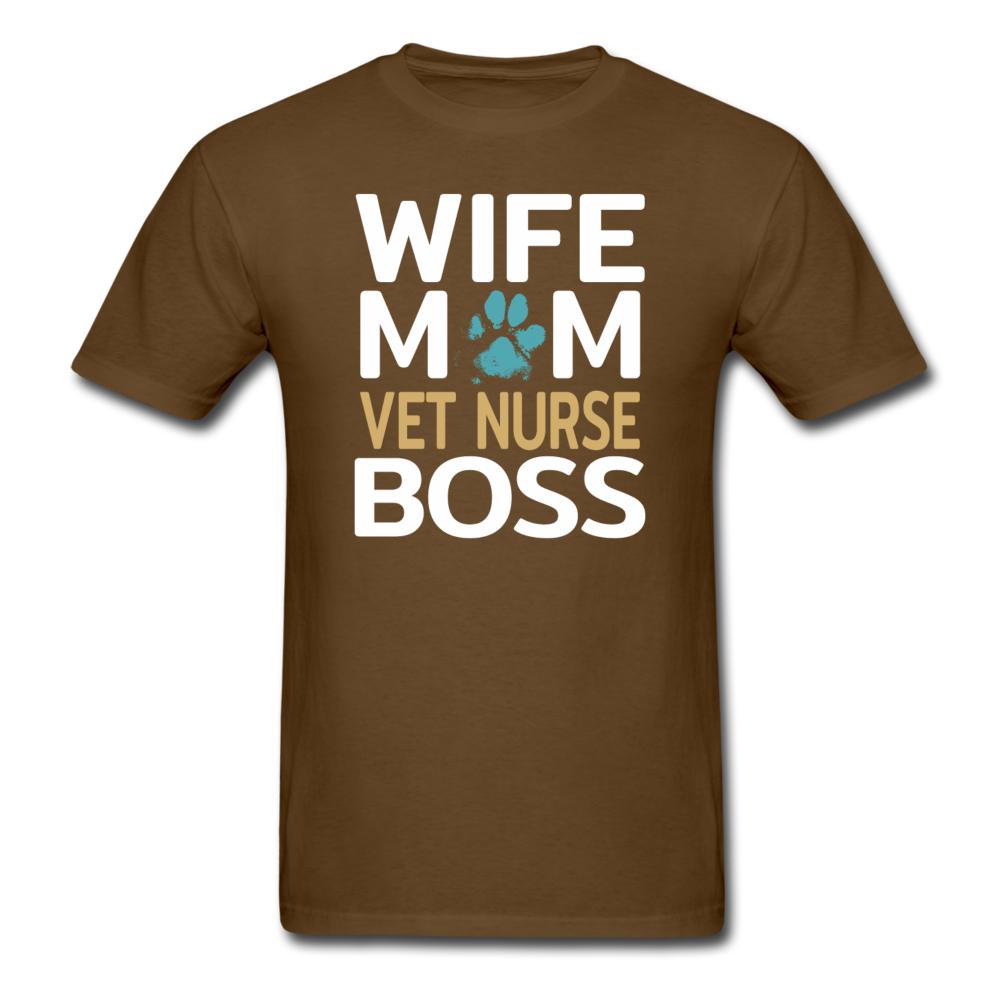 Wife Mom Vet Nurse BOSS Unisex T-shirt-Unisex Classic T-Shirt | Fruit of the Loom 3930-I love Veterinary