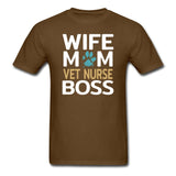 Wife Mom Vet Nurse BOSS Unisex T-shirt-Unisex Classic T-Shirt | Fruit of the Loom 3930-I love Veterinary