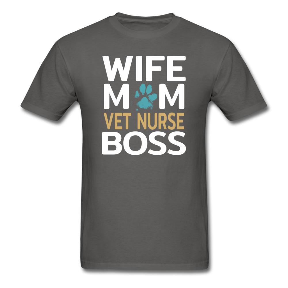 Wife Mom Vet Nurse BOSS Unisex T-shirt-Unisex Classic T-Shirt | Fruit of the Loom 3930-I love Veterinary