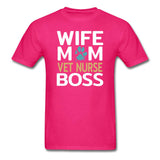 Wife Mom Vet Nurse BOSS Unisex T-shirt-Unisex Classic T-Shirt | Fruit of the Loom 3930-I love Veterinary