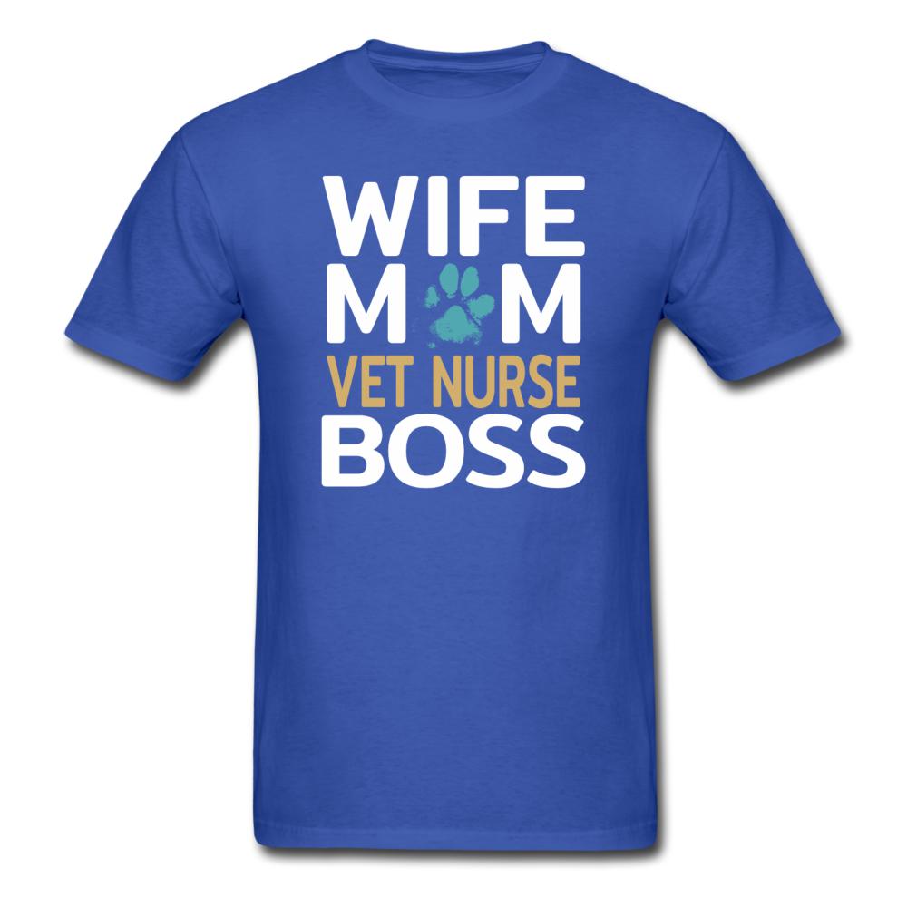 Wife Mom Vet Nurse BOSS Unisex T-shirt-Unisex Classic T-Shirt | Fruit of the Loom 3930-I love Veterinary