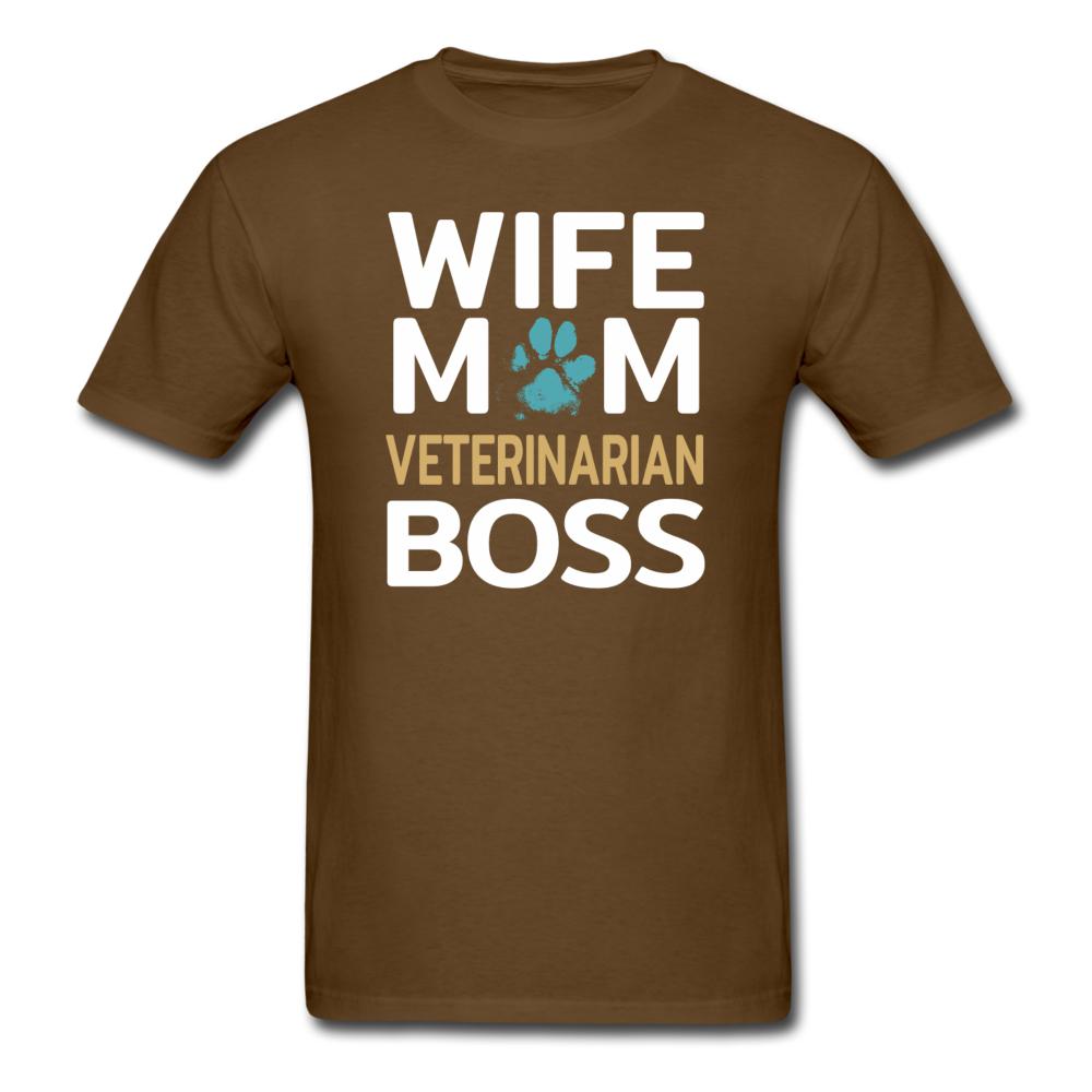 Wife Mom Veterinarian BOSS Unisex T-shirt-Unisex Classic T-Shirt | Fruit of the Loom 3930-I love Veterinary