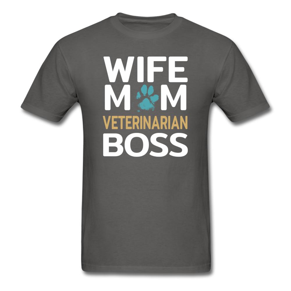 Wife Mom Veterinarian BOSS Unisex T-shirt-Unisex Classic T-Shirt | Fruit of the Loom 3930-I love Veterinary