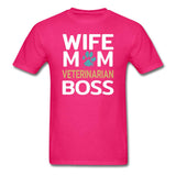 Wife Mom Veterinarian BOSS Unisex T-shirt-Unisex Classic T-Shirt | Fruit of the Loom 3930-I love Veterinary