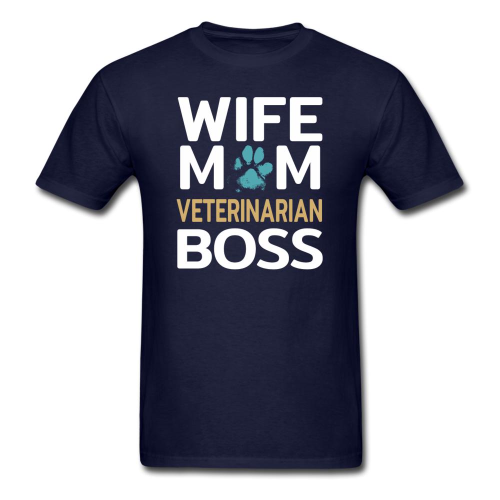 Wife Mom Veterinarian BOSS Unisex T-shirt-Unisex Classic T-Shirt | Fruit of the Loom 3930-I love Veterinary
