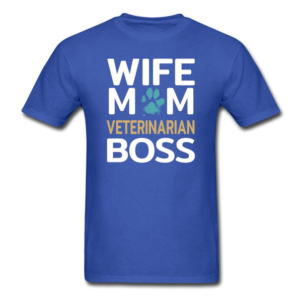 Wife Mom Veterinarian BOSS Unisex T-shirt-Unisex Classic T-Shirt | Fruit of the Loom 3930-I love Veterinary