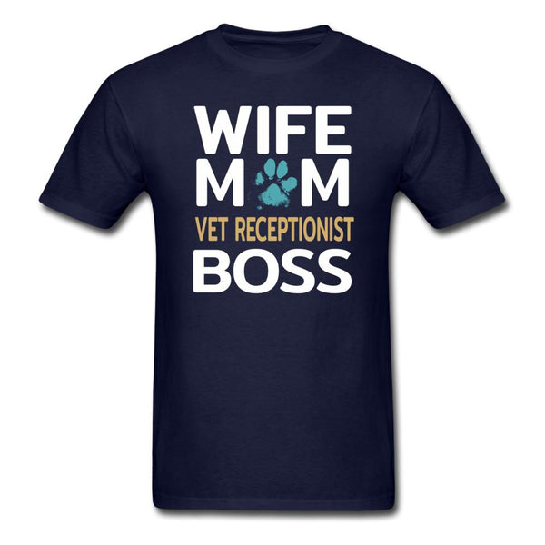 Wife Vet Receptionist BOSS Unisex T-shirt-Unisex Classic T-Shirt | Fruit of the Loom 3930-I love Veterinary