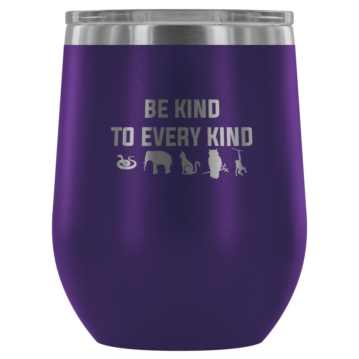Be kind to every kind 12oz Wine Tumbler-Wine Tumbler-I love Veterinary