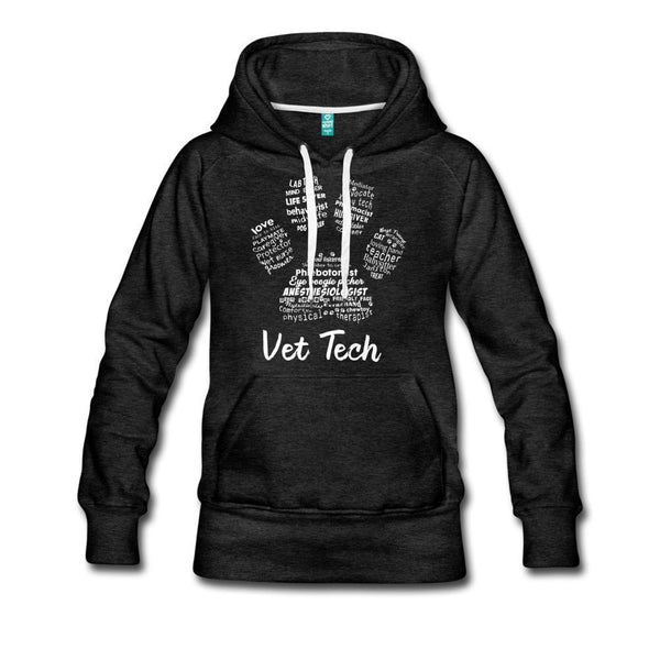 Vet Tech Paw Print Women’s Premium Hoodie-Women’s Premium Hoodie | Spreadshirt 444-I love Veterinary