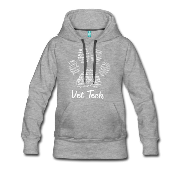 Vet Tech Paw Print Women’s Premium Hoodie-Women’s Premium Hoodie | Spreadshirt 444-I love Veterinary