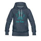 Vet Tech Pawprint Teal Women’s Premium Hoodie-Women’s Premium Hoodie | Spreadshirt 444-I love Veterinary