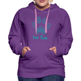 Vet Tech Pawprint Teal Women’s Premium Hoodie-Women’s Premium Hoodie | Spreadshirt 444-I love Veterinary