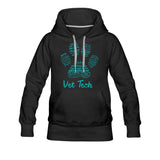 Vet Tech Pawprint Teal Women’s Premium Hoodie-Women’s Premium Hoodie | Spreadshirt 444-I love Veterinary