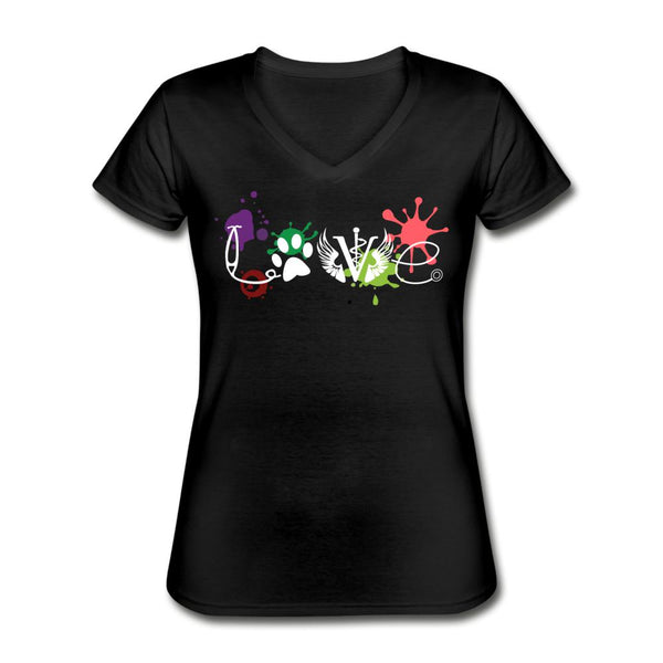 LOVE Veterinary Medicine Women's Women's V-Neck T-Shirt-Women's T-Shirt | Fruit of the Loom L3930R-I love Veterinary
