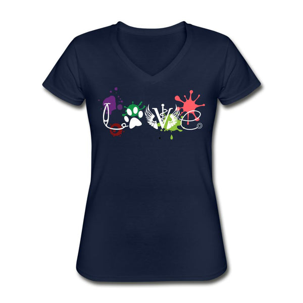 LOVE Veterinary Medicine Women's Women's V-Neck T-Shirt-Women's V-Neck T-Shirt-I love Veterinary