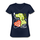 Vet Tech : A person whose heart is bigger than their bank account Women's V-Neck T-Shirt-Women's V-Neck T-Shirt | Fruit of the Loom L39VR-I love Veterinary