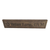 Wooden Desk Name Plate-Wooden Desk Plate Name-I love Veterinary