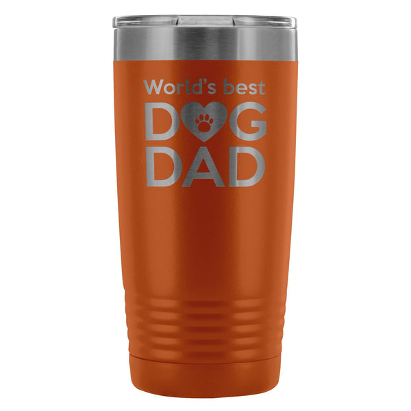 World's best dog dad 20oz Vacuum Tumbler-Tumblers-I love Veterinary